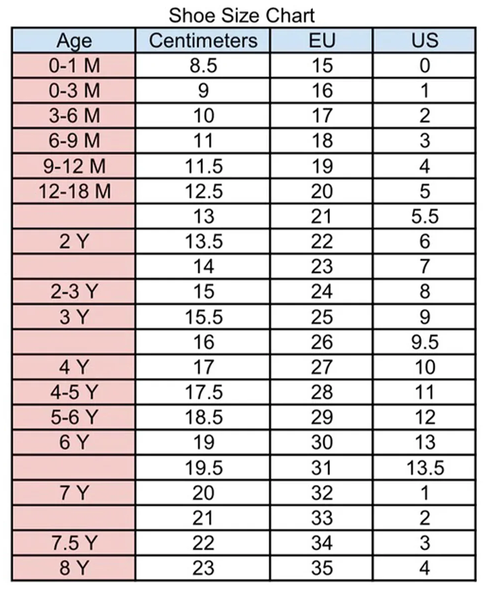 Product size guide