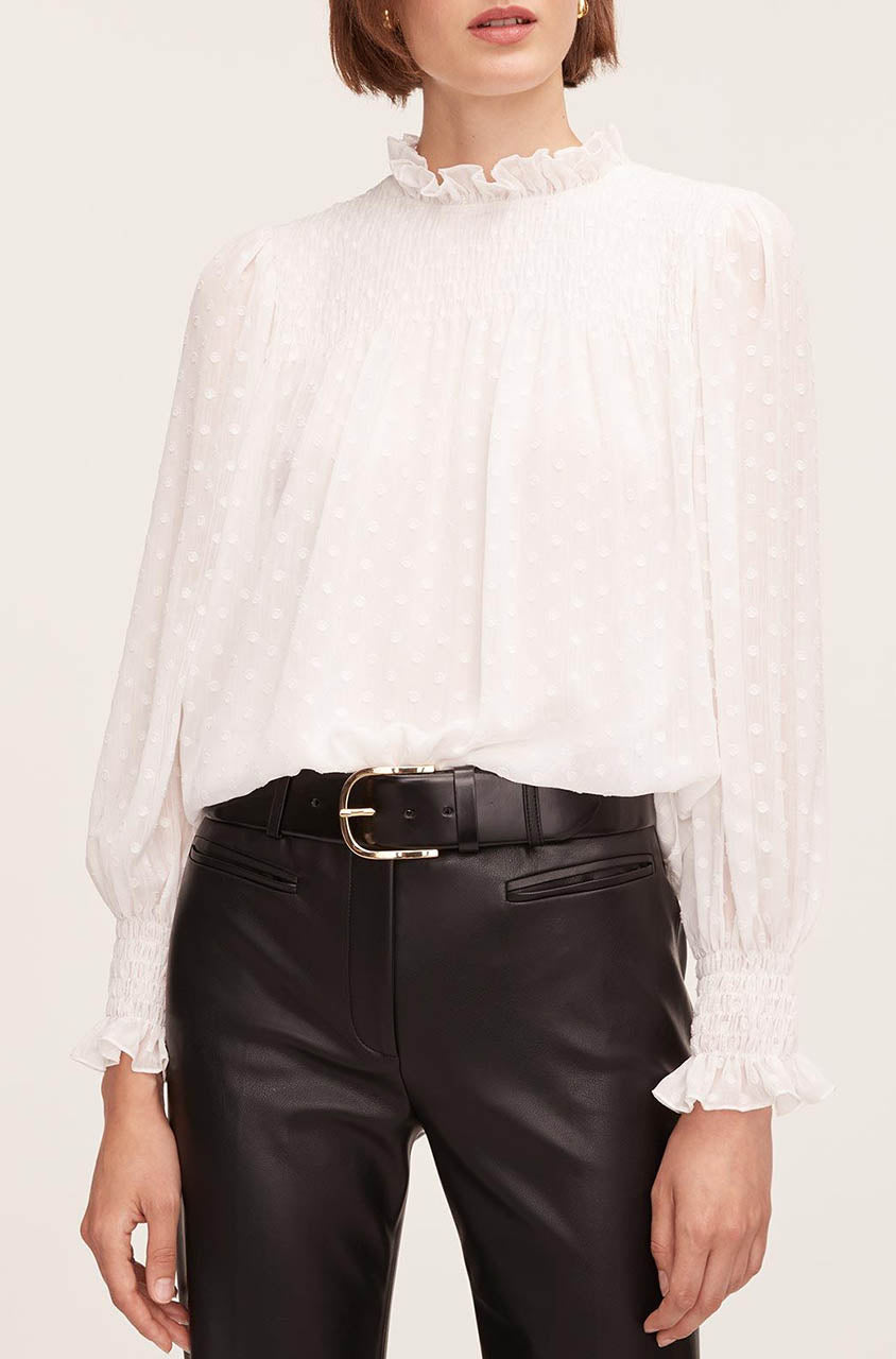 Clip Dot Blouse | Snow