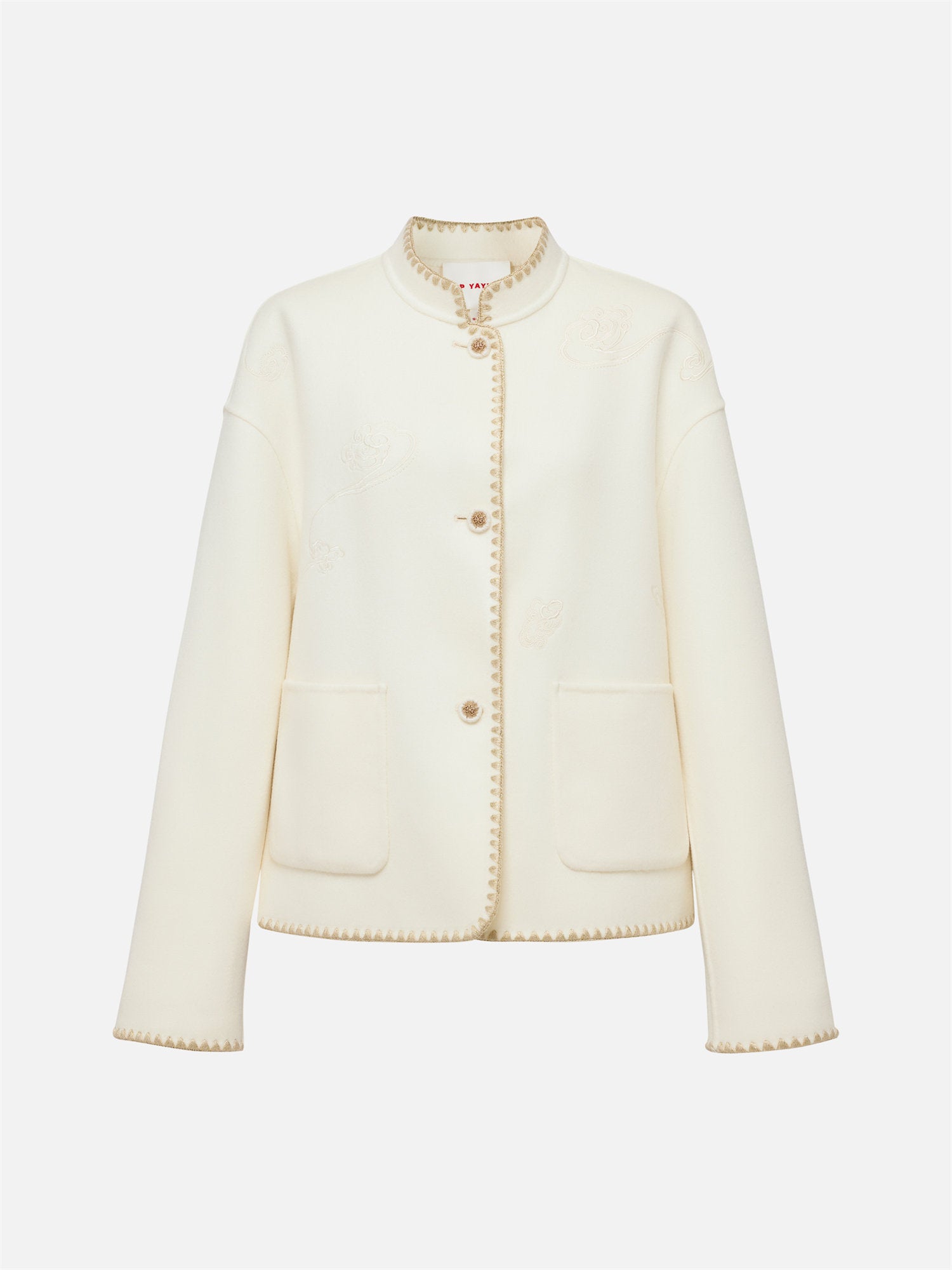 Wool Stand Collar Coat | Beige