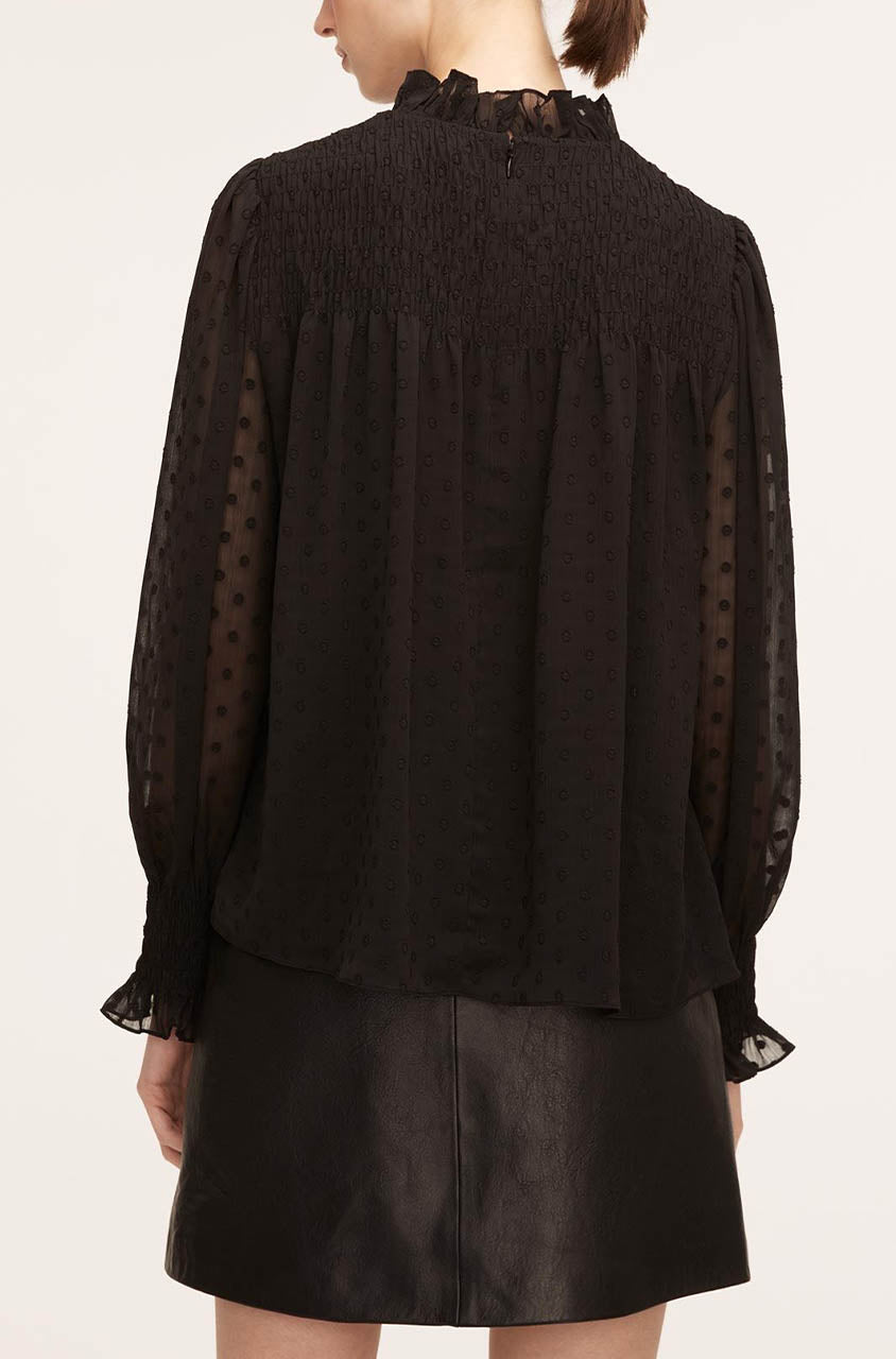 Clip Dot Blouse | Black