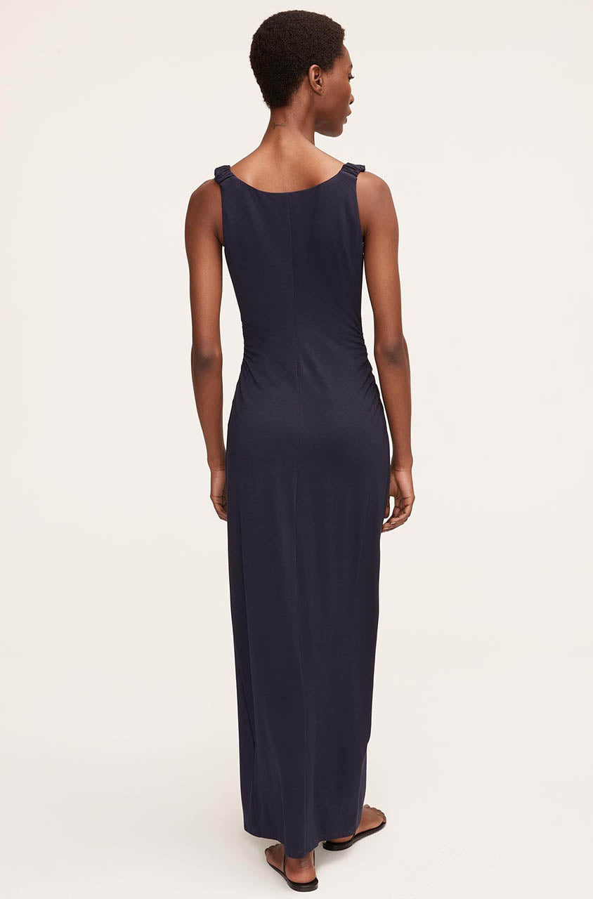Twist Modal Front Dress | Dark Navy
