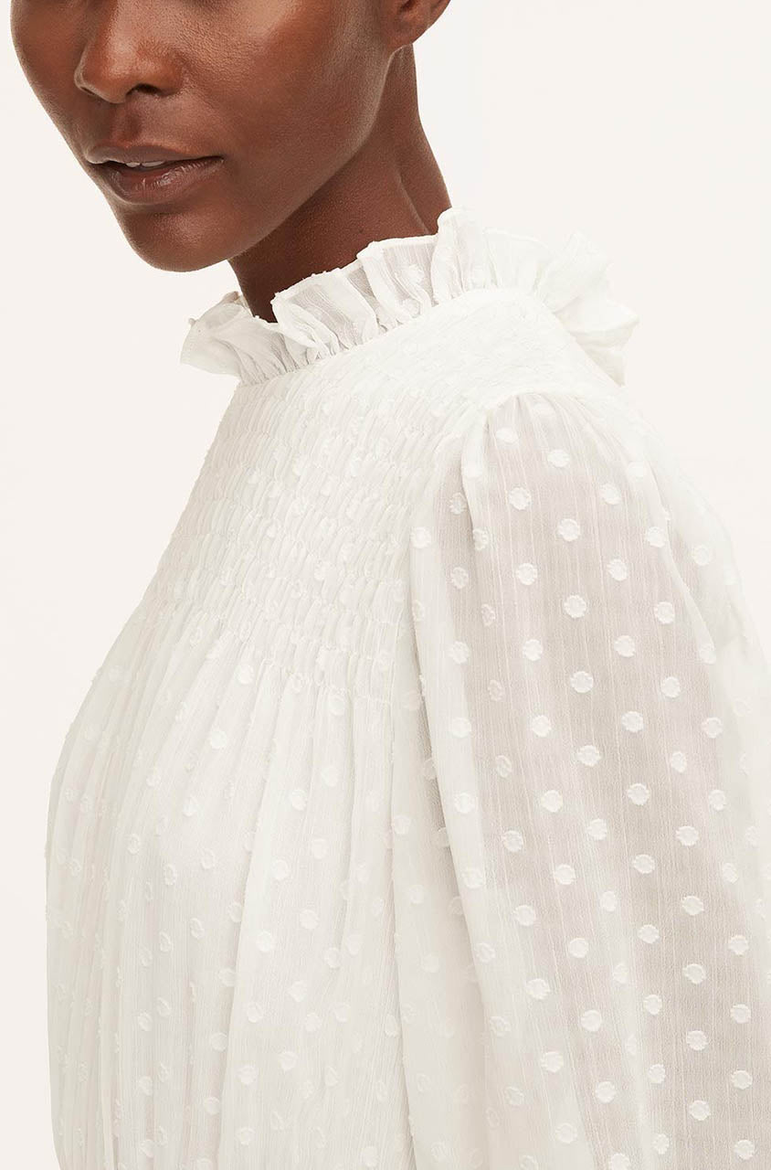 Clip-Dot Shirt Dress | Snow