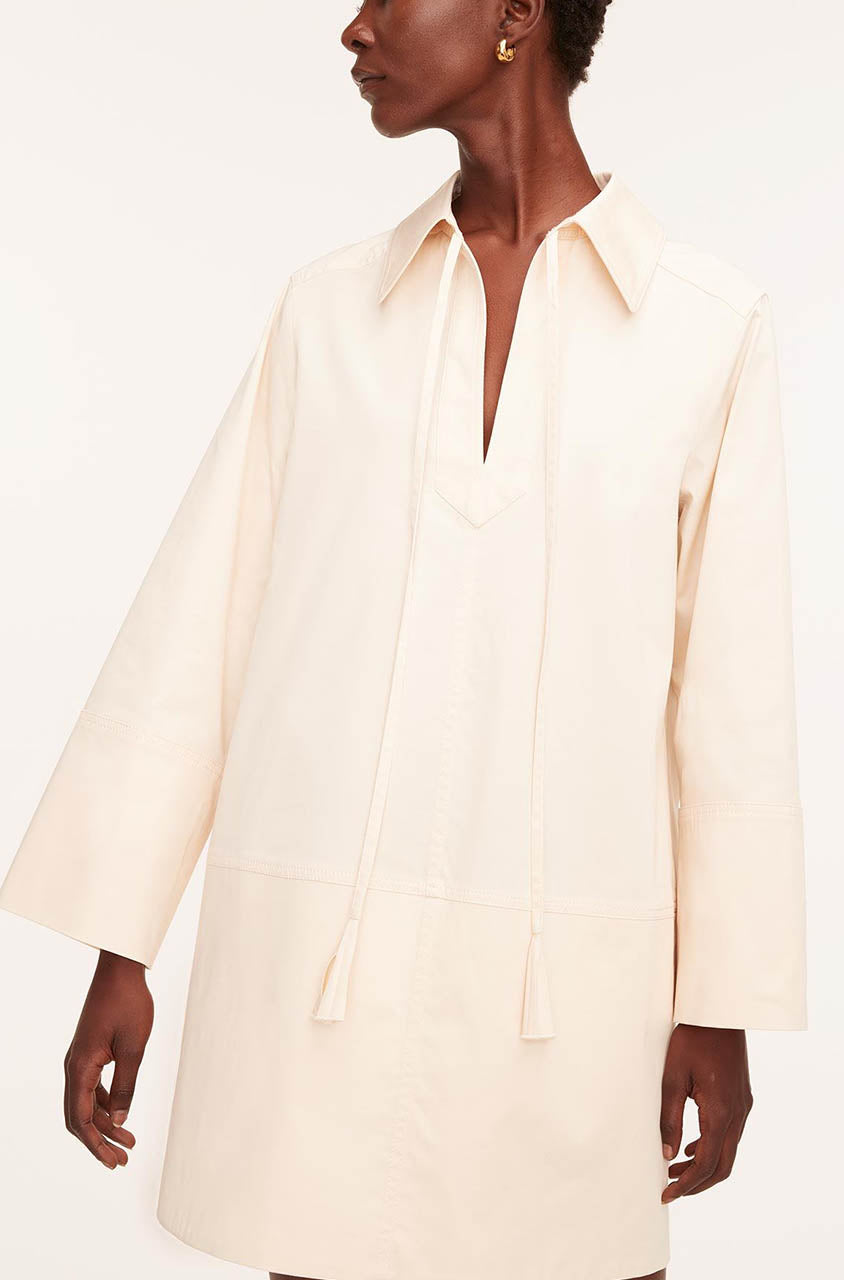 Heavy Cotton Shirt Dress | Latte