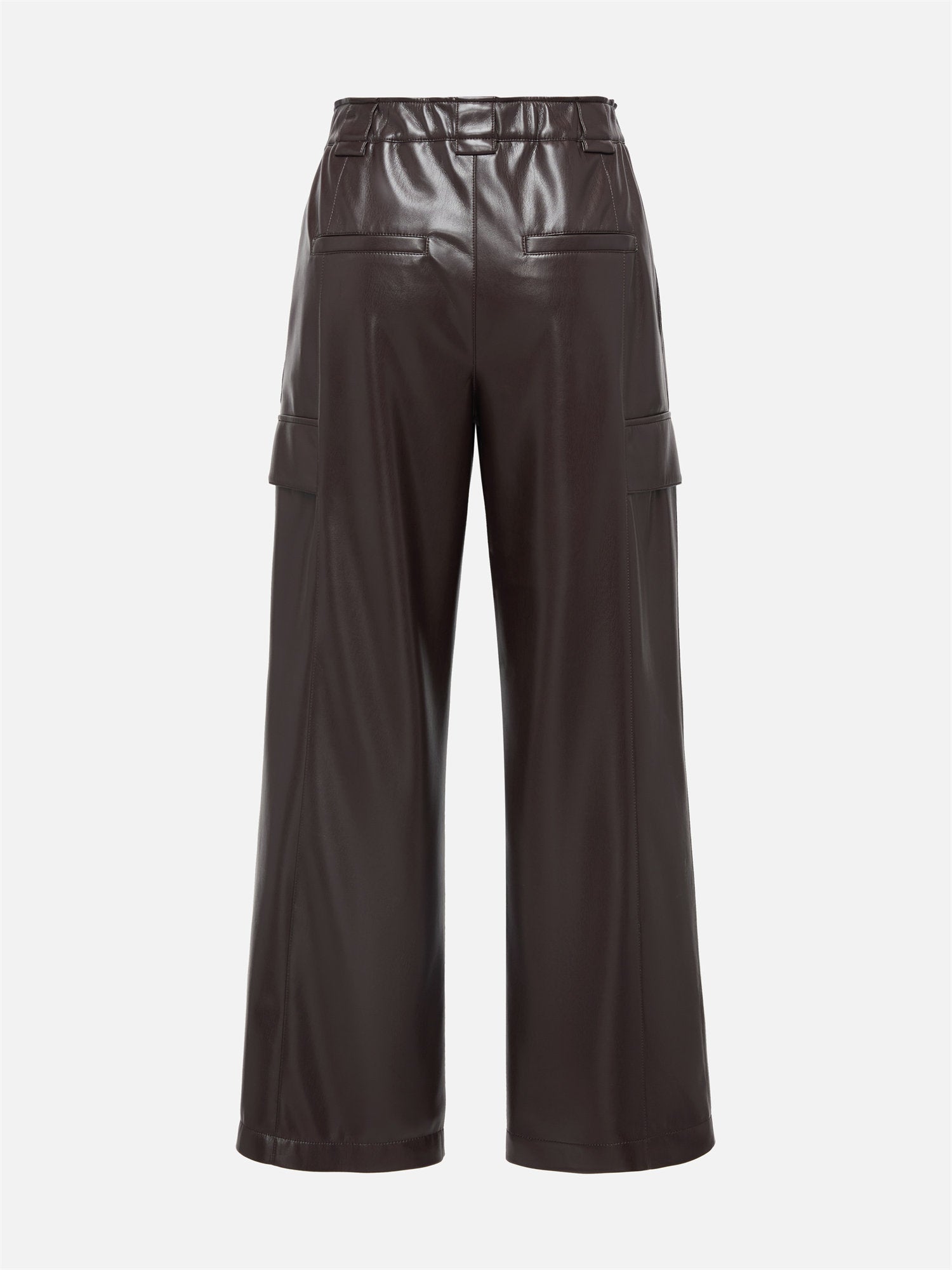 Leather Cargo Pants | Dark Brown