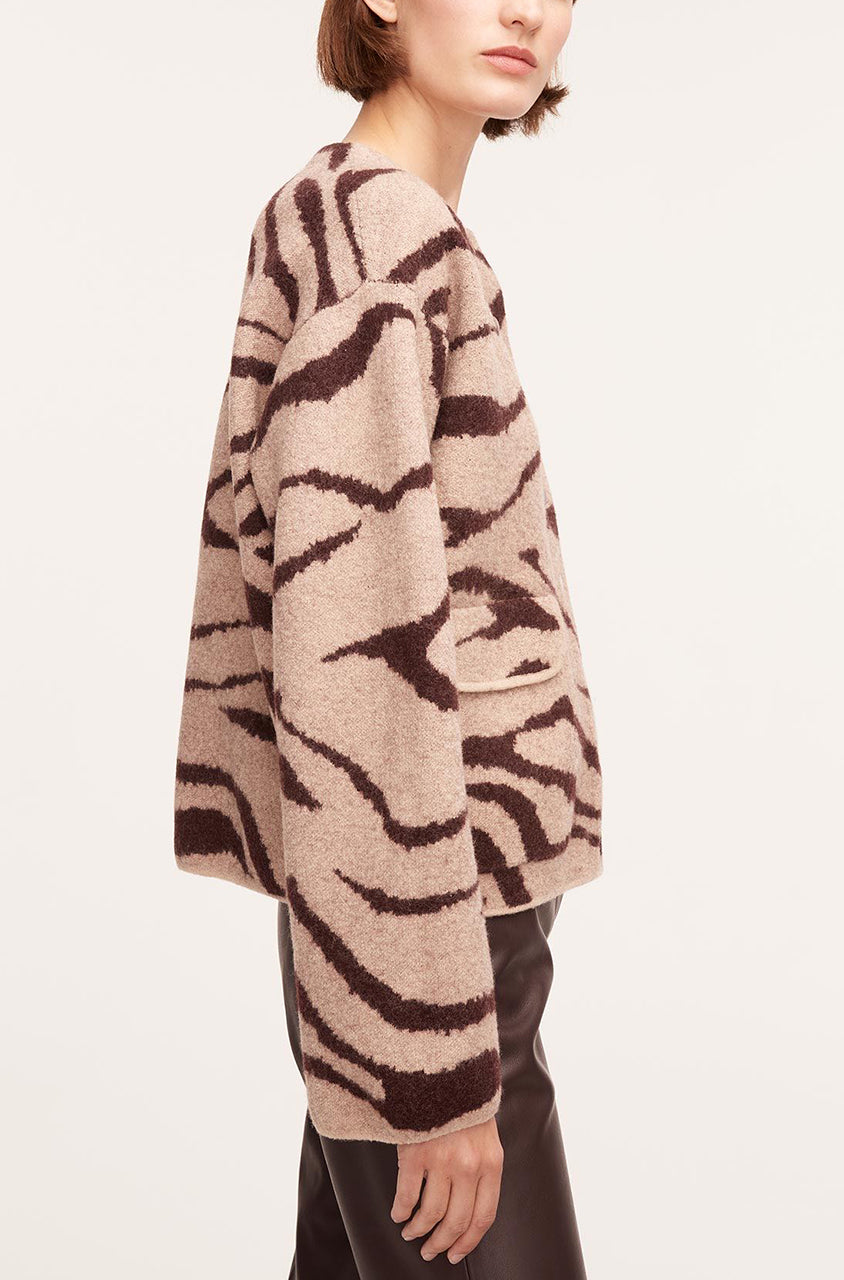 Zebra Jacquard Cropped Jacket | Zebra Port Combo