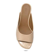 Keiran Sandal Heel | Moonlight Faux Crinkle Patent