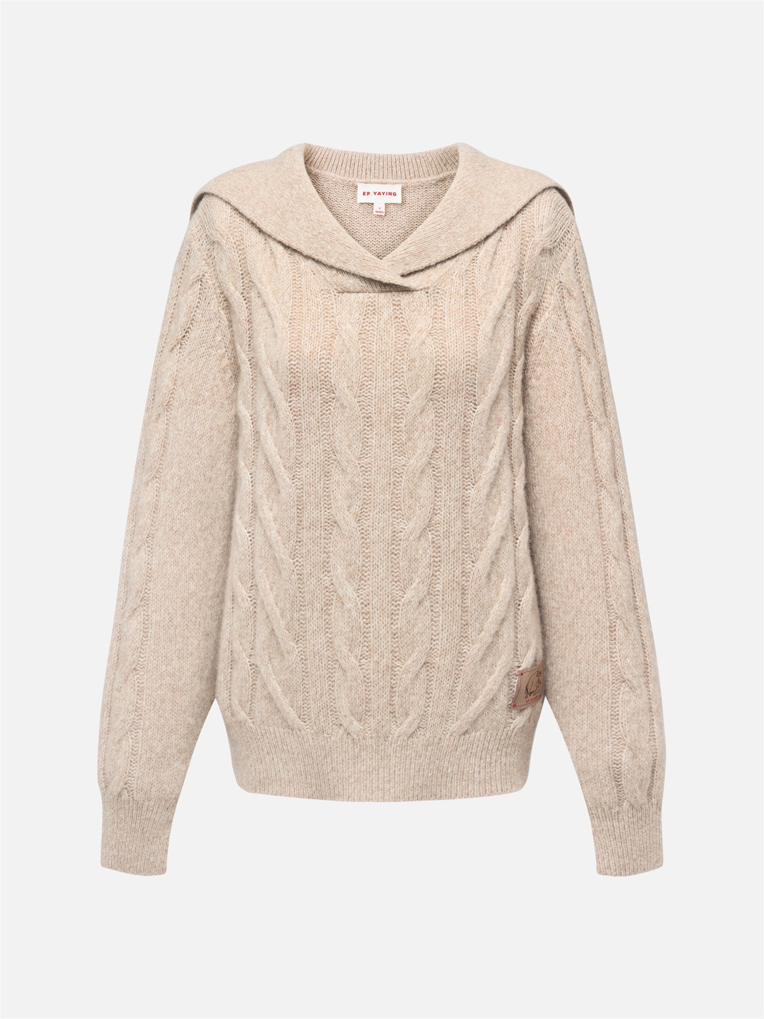 Knitted Pullover Sweater | Beige
