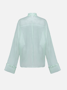 Chinese Style Embroidered Shirt | Green