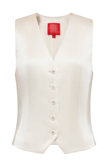 Button Knit Vest | Cream