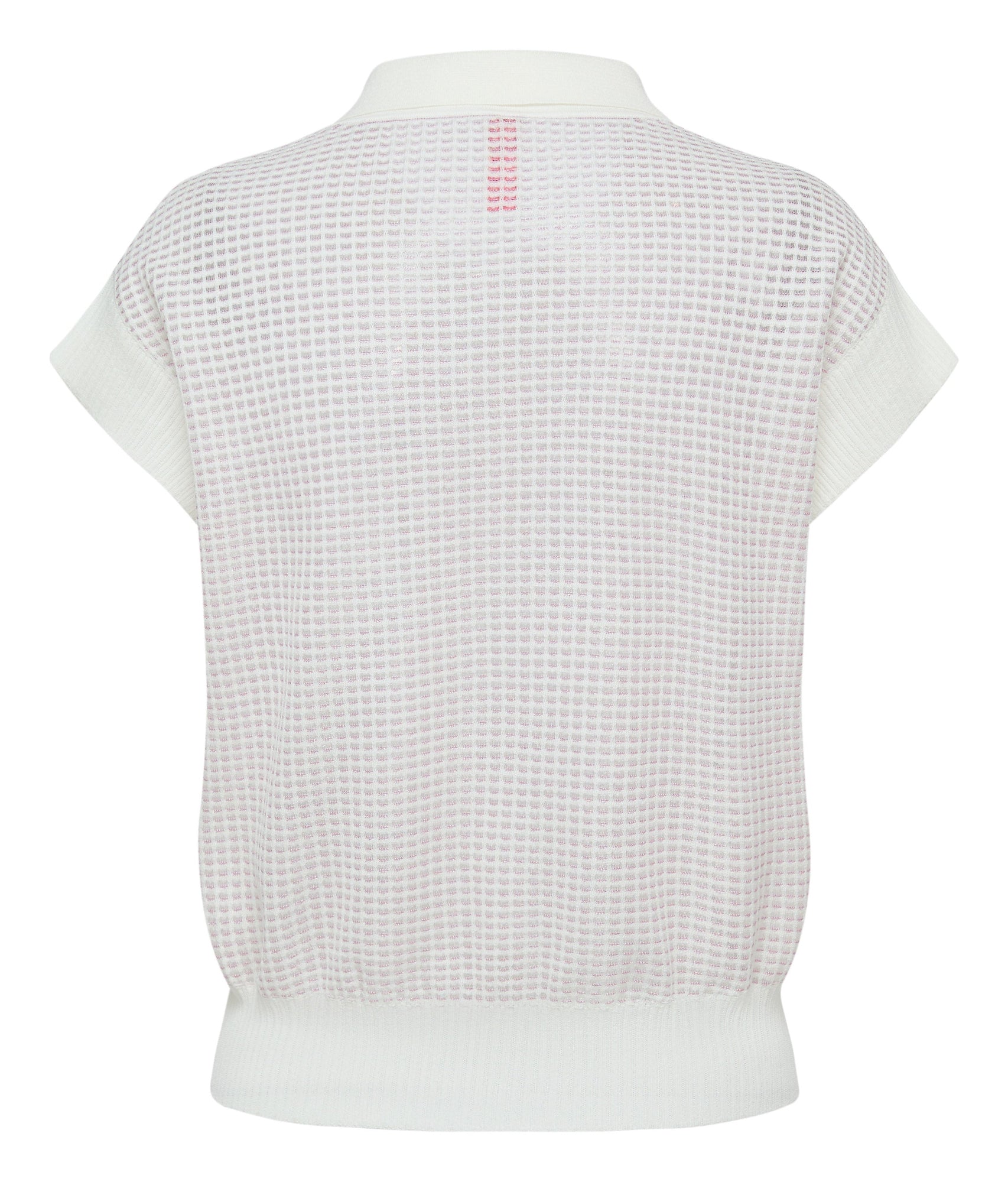 Mulberry Silk Short-Sleeve Knit Top | White