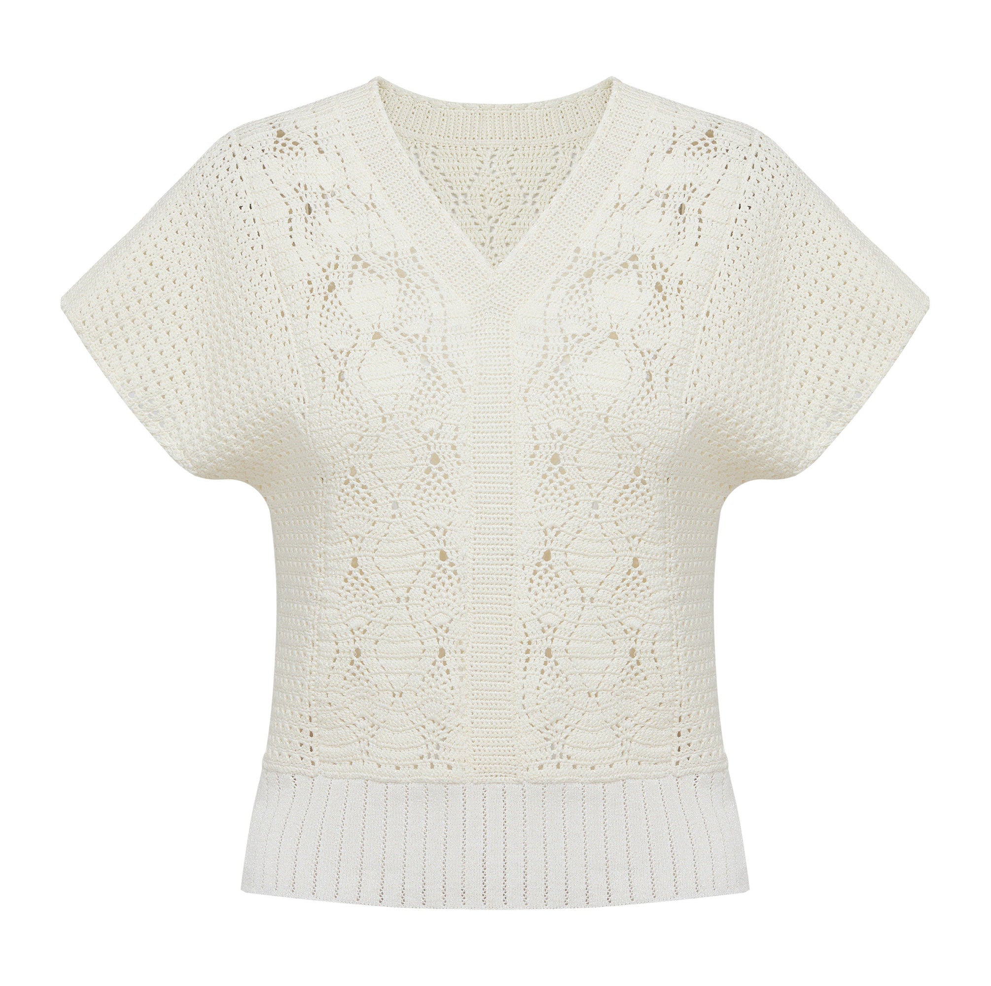 Textured Knit Top | White