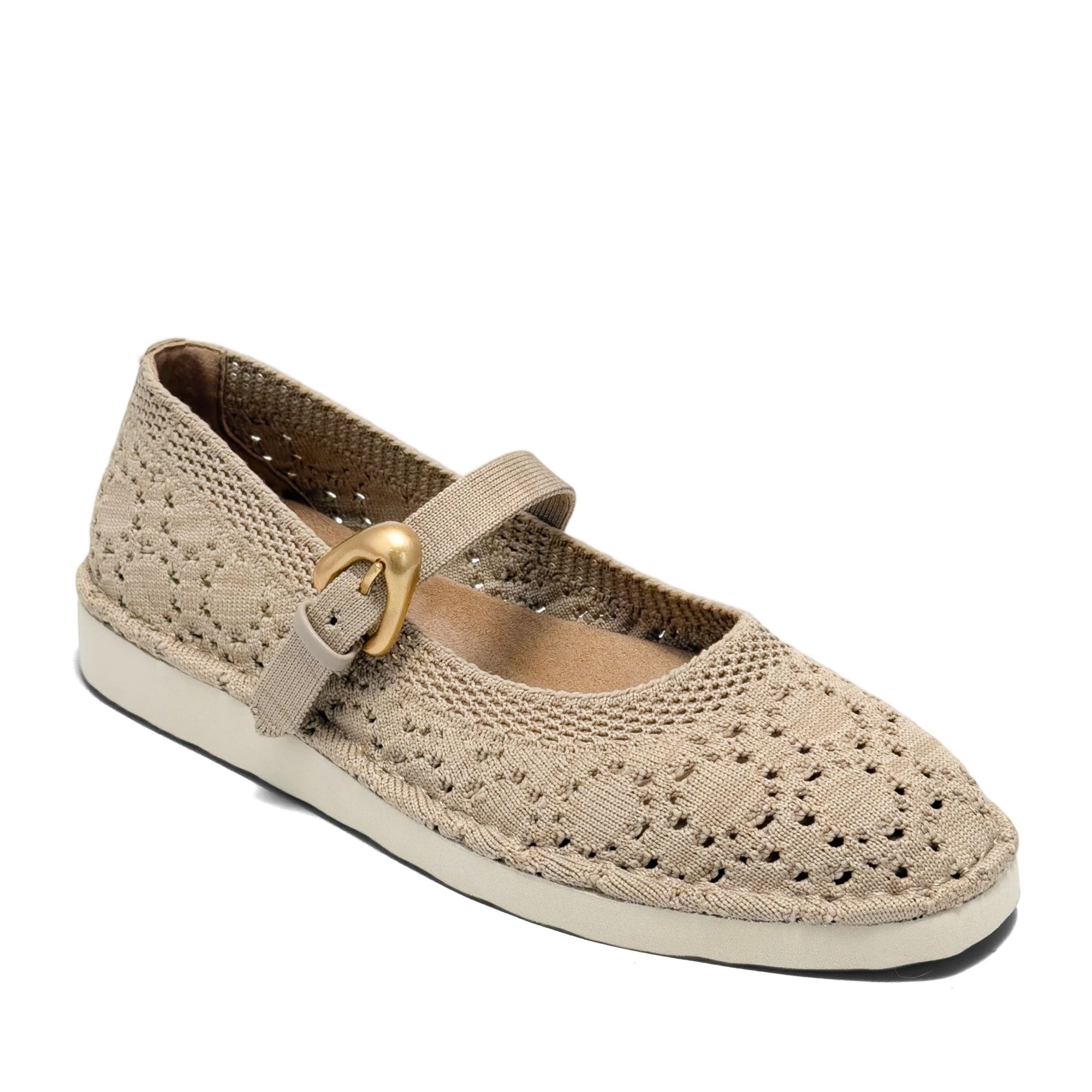 Tamika Casual Flat | Linen/Natural Lace
