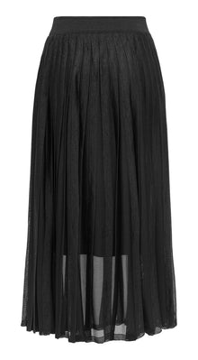 Embellished A-Line Pleated Midi Skirt | Ivory