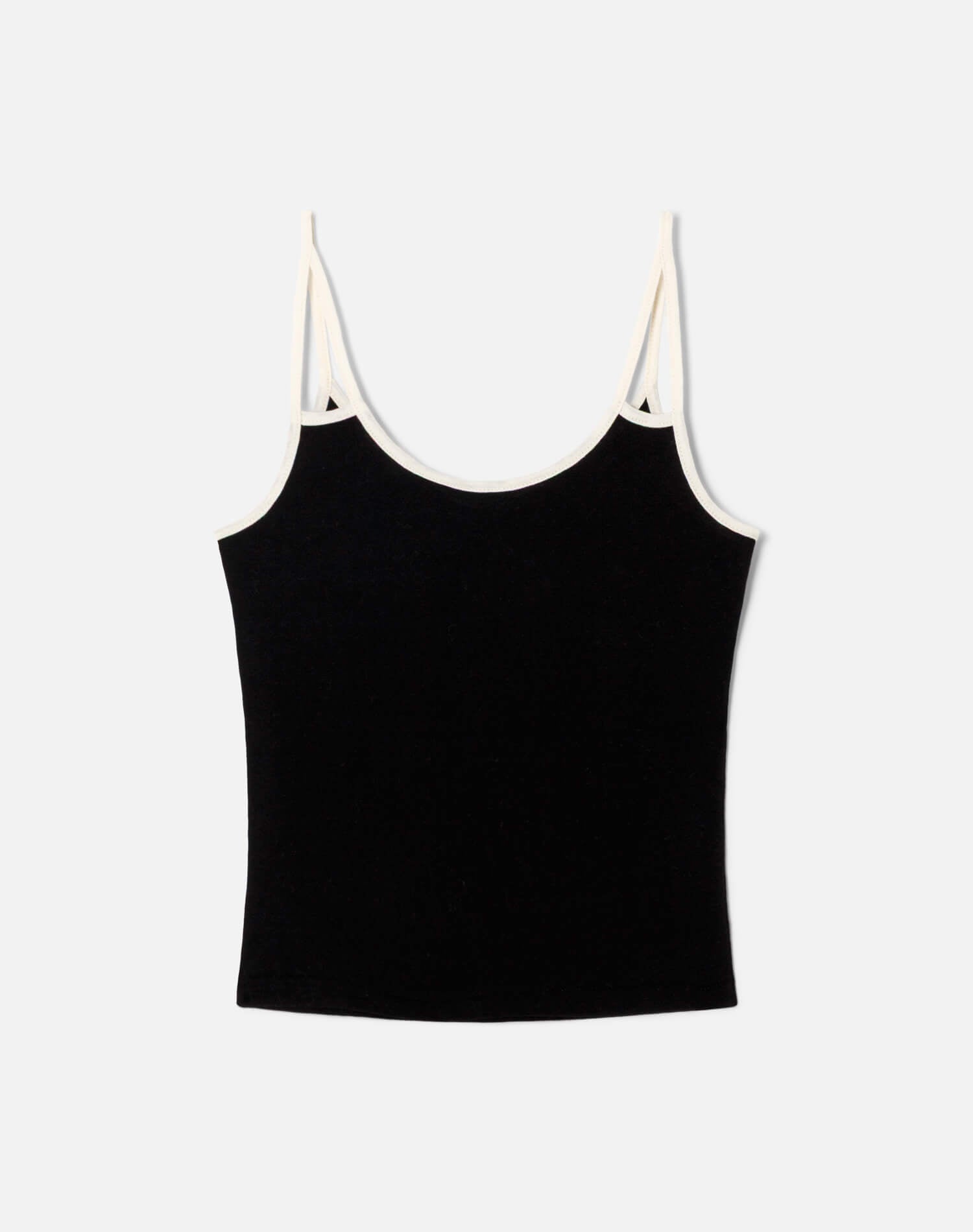 Womens | Hanes Gemini Tank | Black with Vintage White