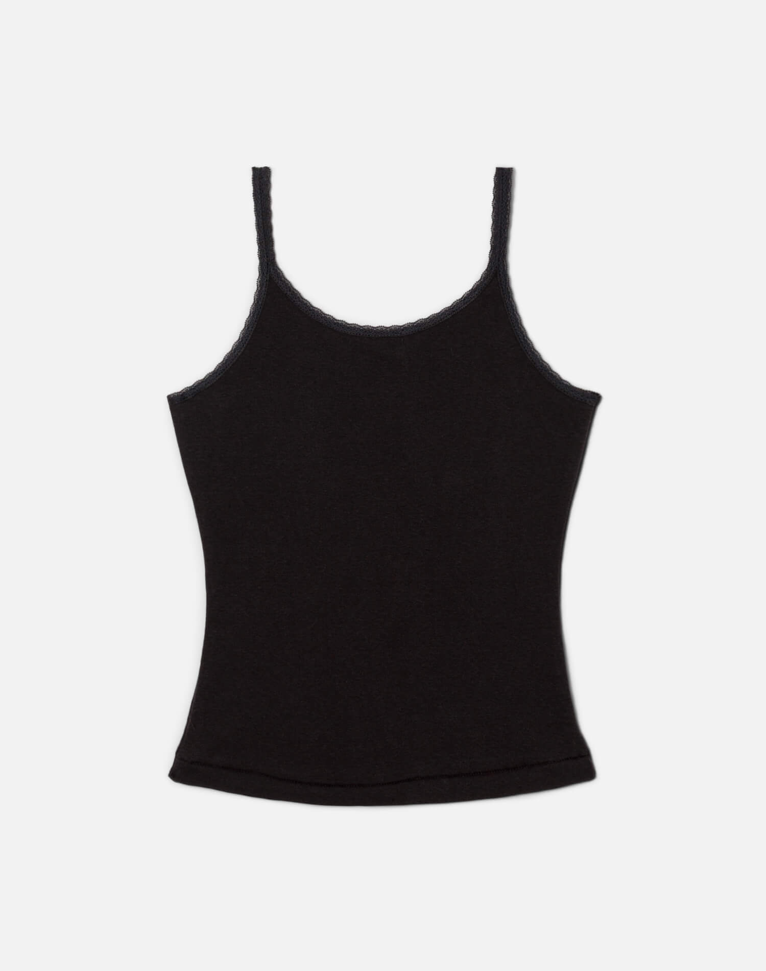 Womens | Lace Strap "Open Road" Tank | Washed Black