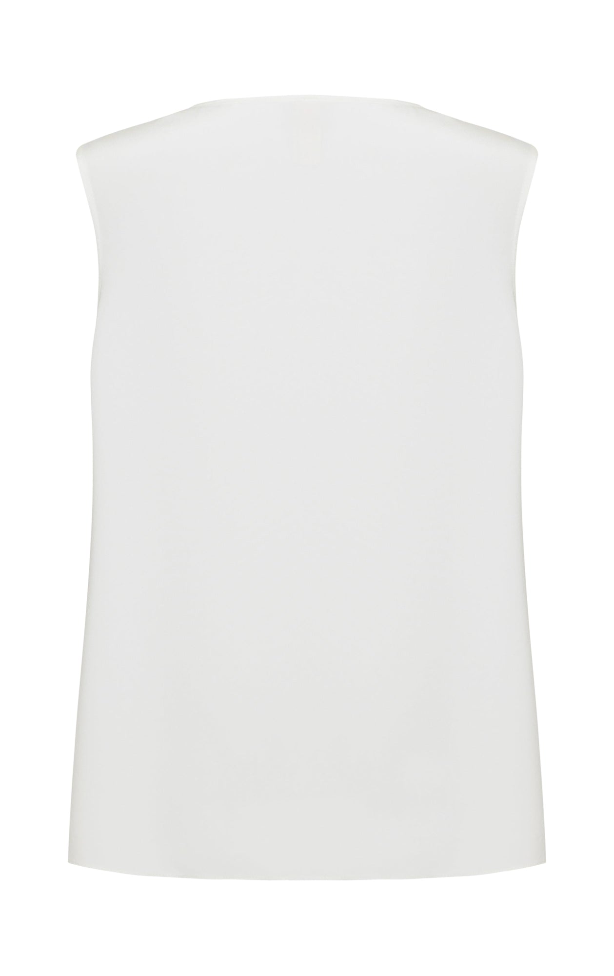 Silk Vest Sleeveless Top | White