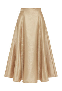 Chinese Style Dark Pattern Skirt | Khaki