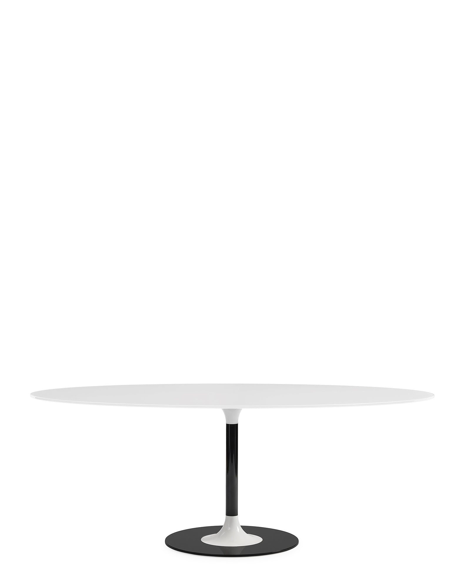 THIERRY XXL Oval Dining Table | Single | White/Black