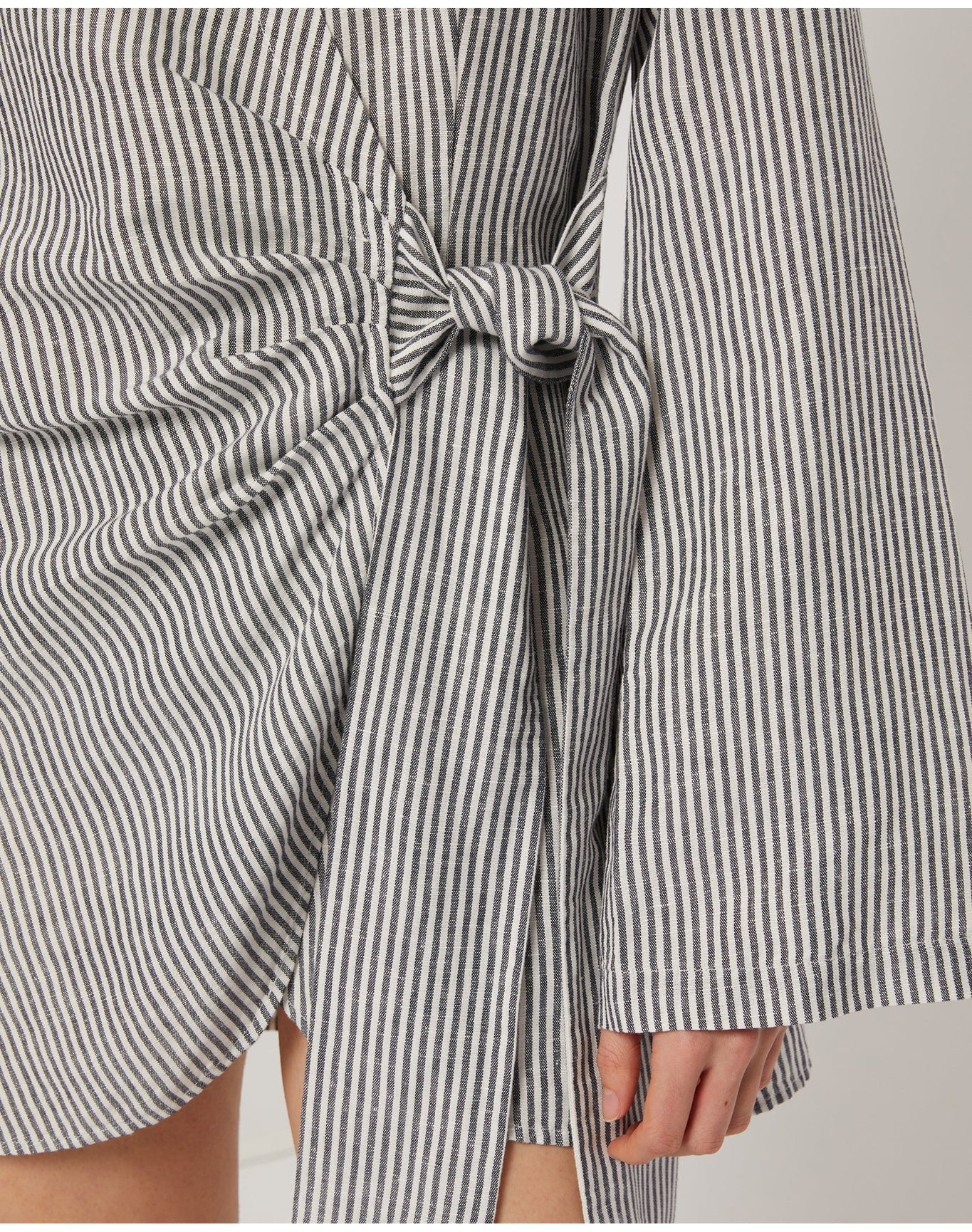 Women | Air Linen Wrap Dress | Grey