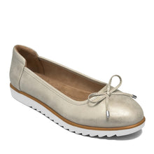 Jade Casual Flat | Stone Faux Nubuck
