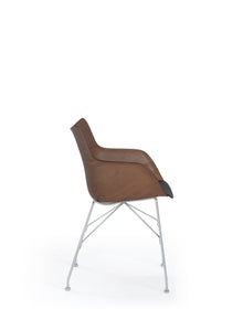 Q/Wood Armchair - Basic Veneer | Single | Dark Wood/Black