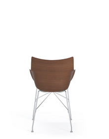 Q/Wood Armchair - Basic Veneer | Single | Dark Wood/Black