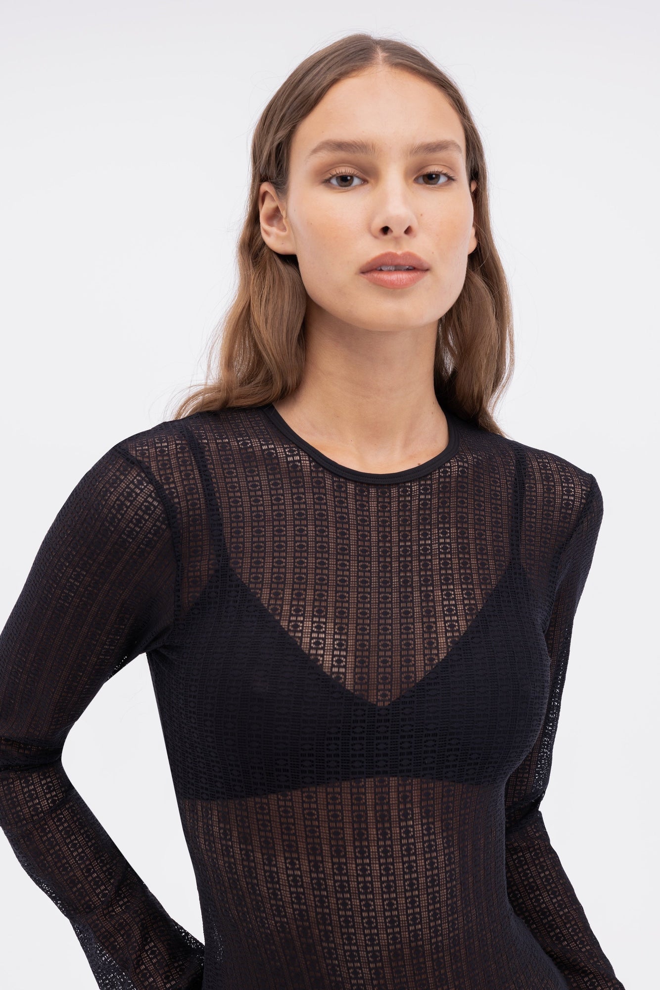 Matrix Long Sleeve Bodysuit | Black