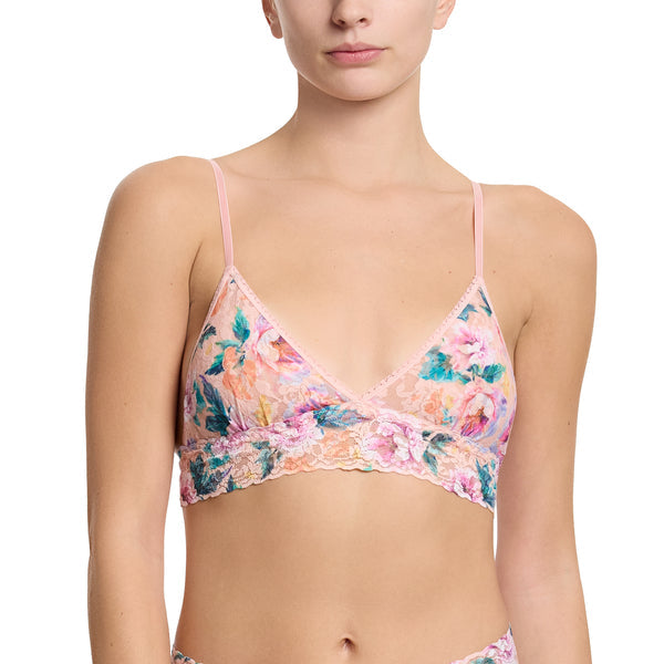 Signature Lace Padded Bralette | Buy Myself Flowers (Peach)