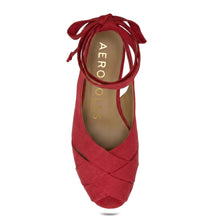 Roberta Dress Wedge | Rich Red Linen