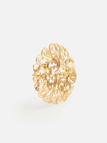 Zircon Openwork Brooch | Copper/Zircon