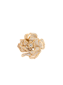 Peony Full Pave Zircon Brooch | Copper/Zircon