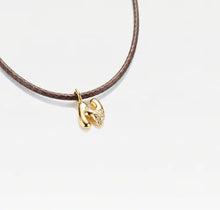 The Stone Bubble Letter Necklace | 18K Gold Plated Brass