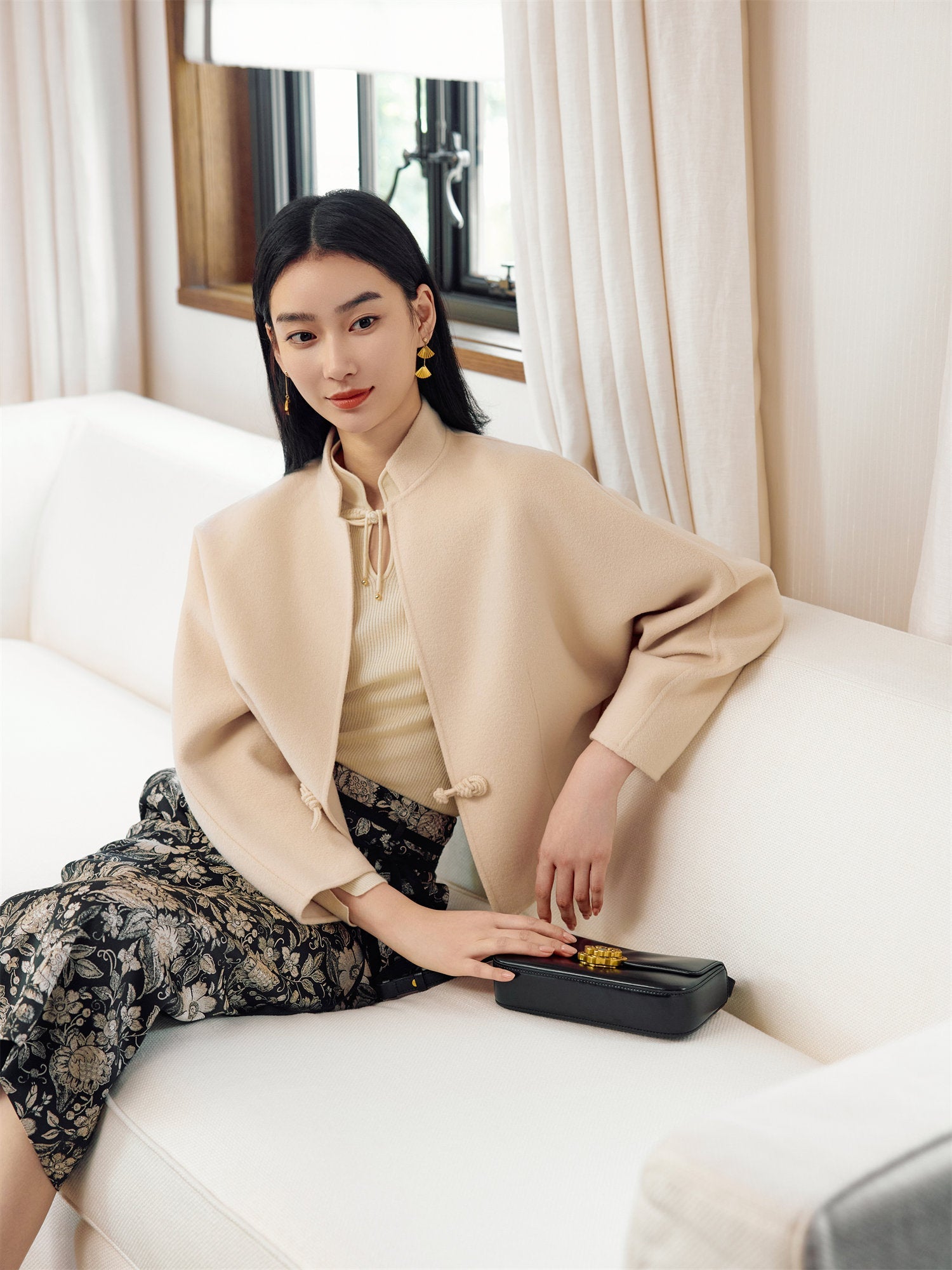Elegant Woolen Coat | Beige