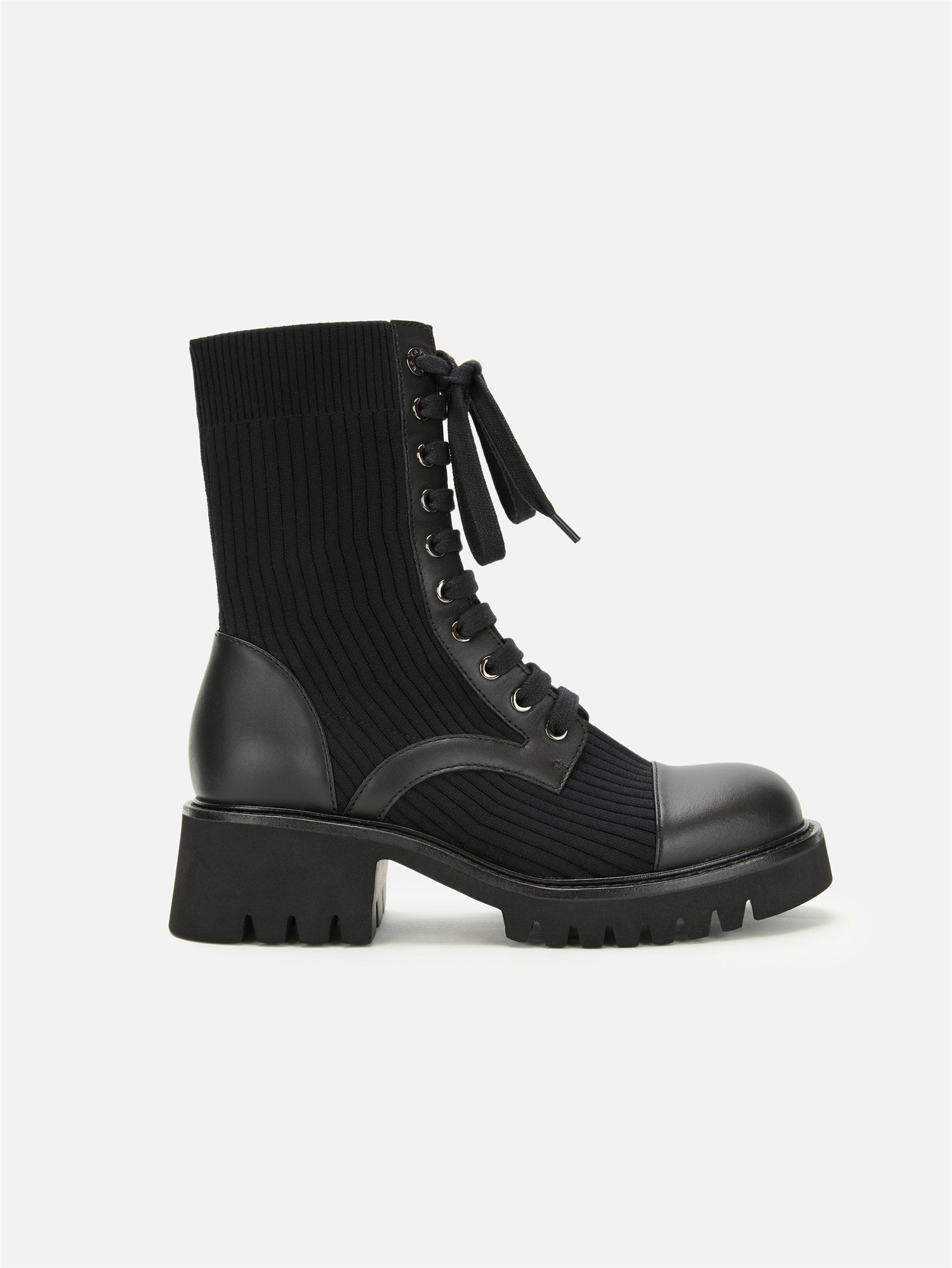 Classic Knitted Martin Boots | Black