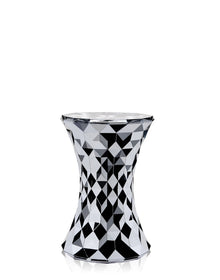 Stone Low Stool | Single | Chrome