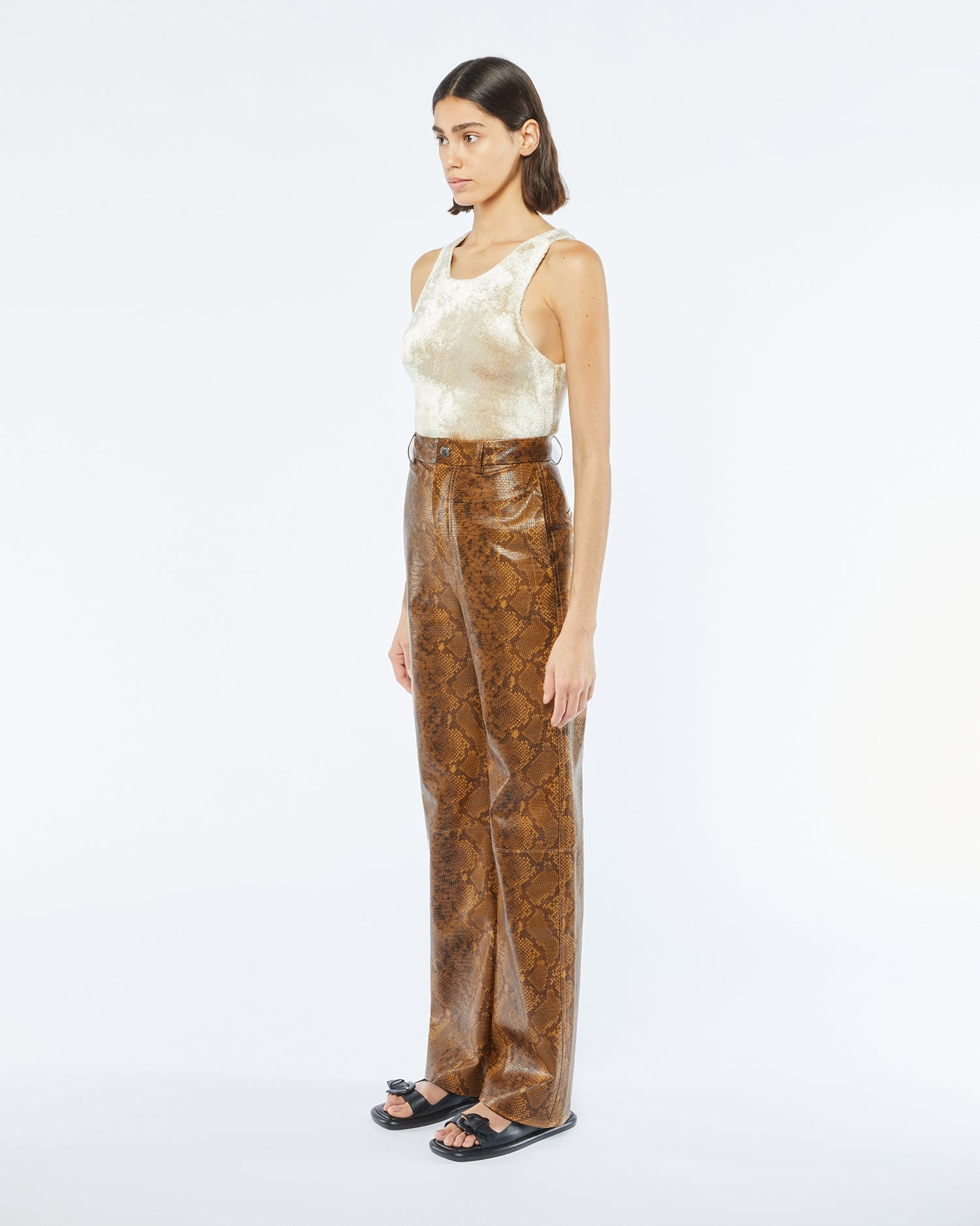 Womens | Philine Straight Leg Pants | Multi Faux Animal