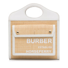 Burberry | Pre-Owned Pocket Raffia Satchel | Brown/Beige
