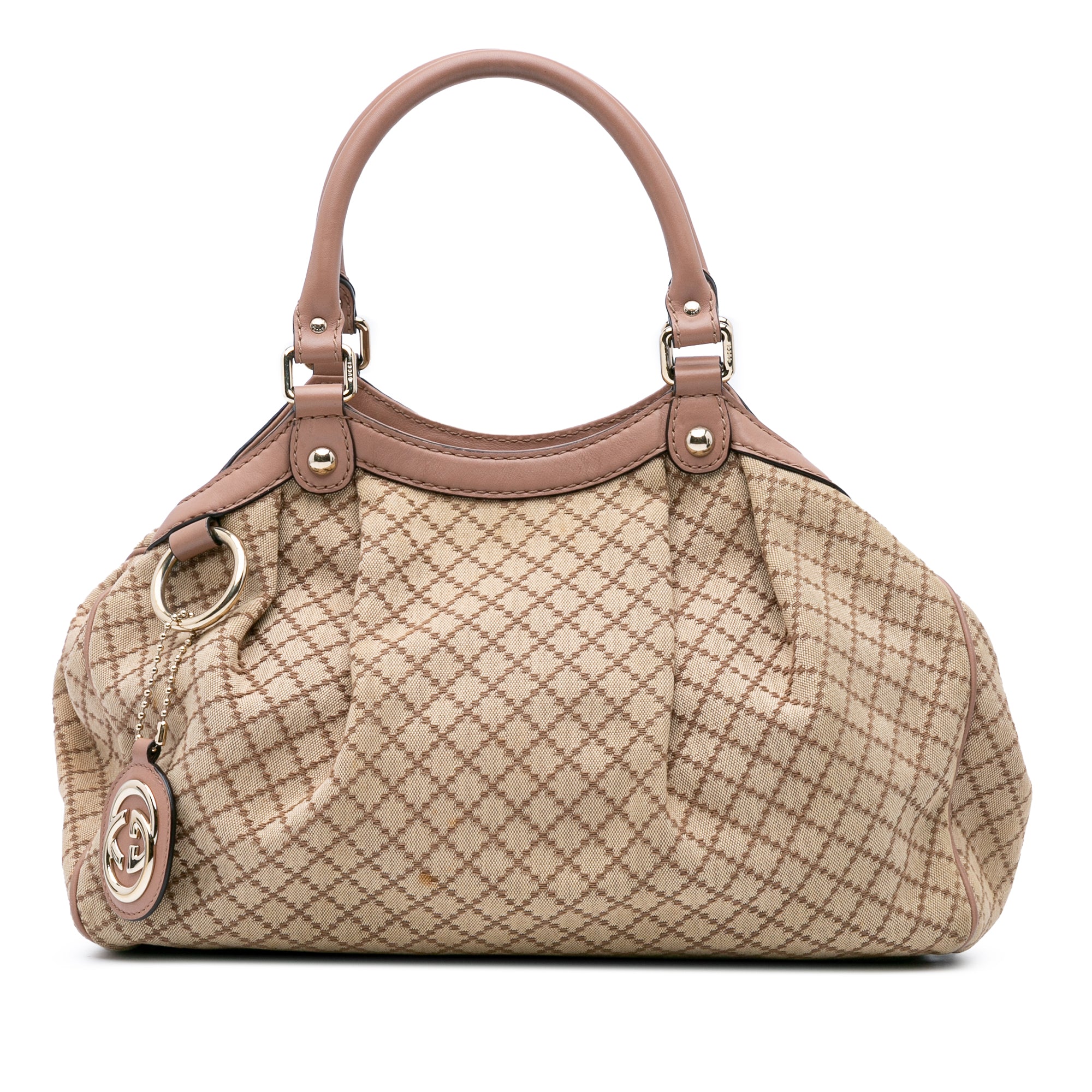 Gucci | Pre-Owned Medium Diamante Canvas Sukey Tote | Brown/Beige