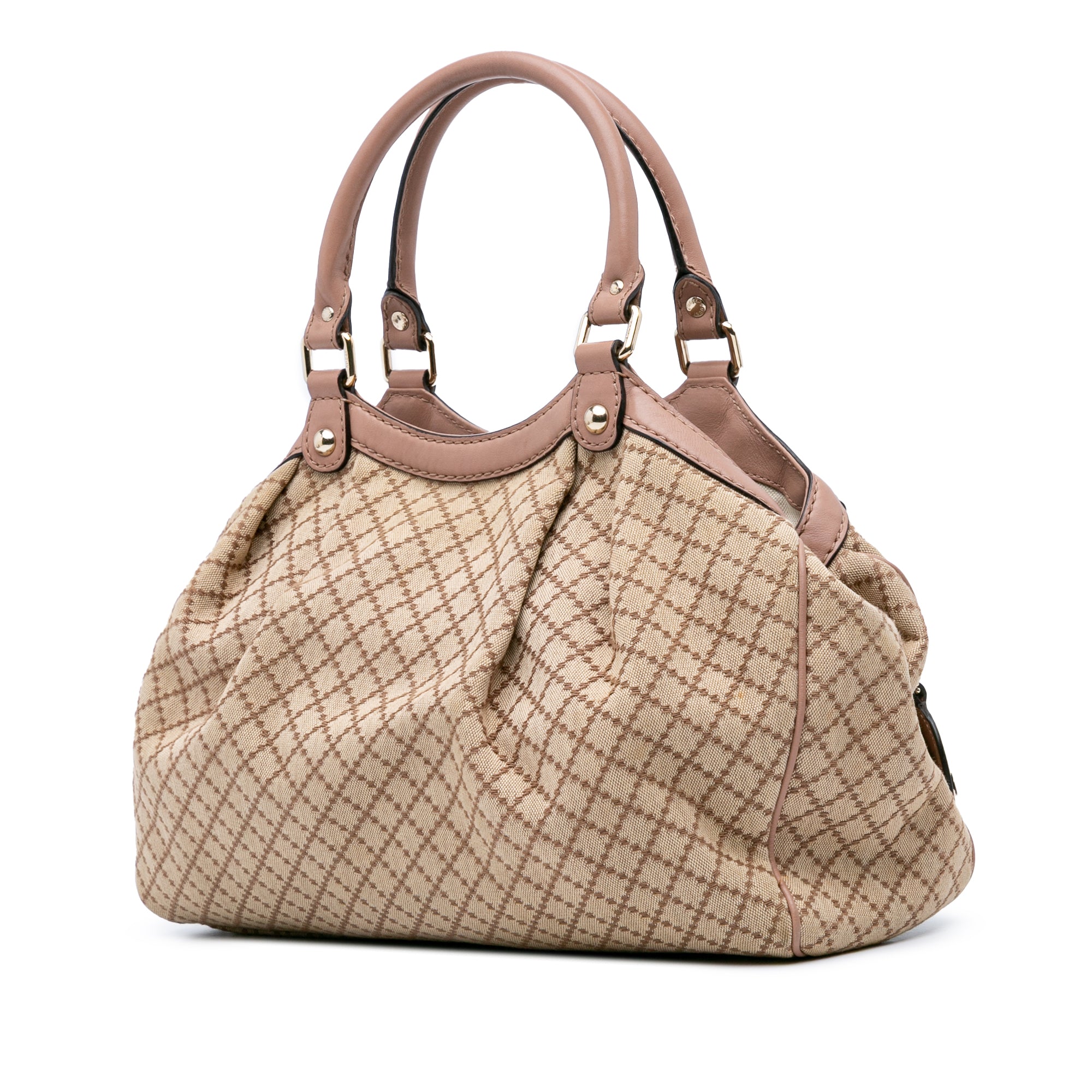 Gucci | Pre-Owned Medium Diamante Canvas Sukey Tote | Brown/Beige