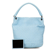 Bottega Veneta | Pre-Owned Nappa Intrecciato Bucket Bag | Blue/Light Blue
