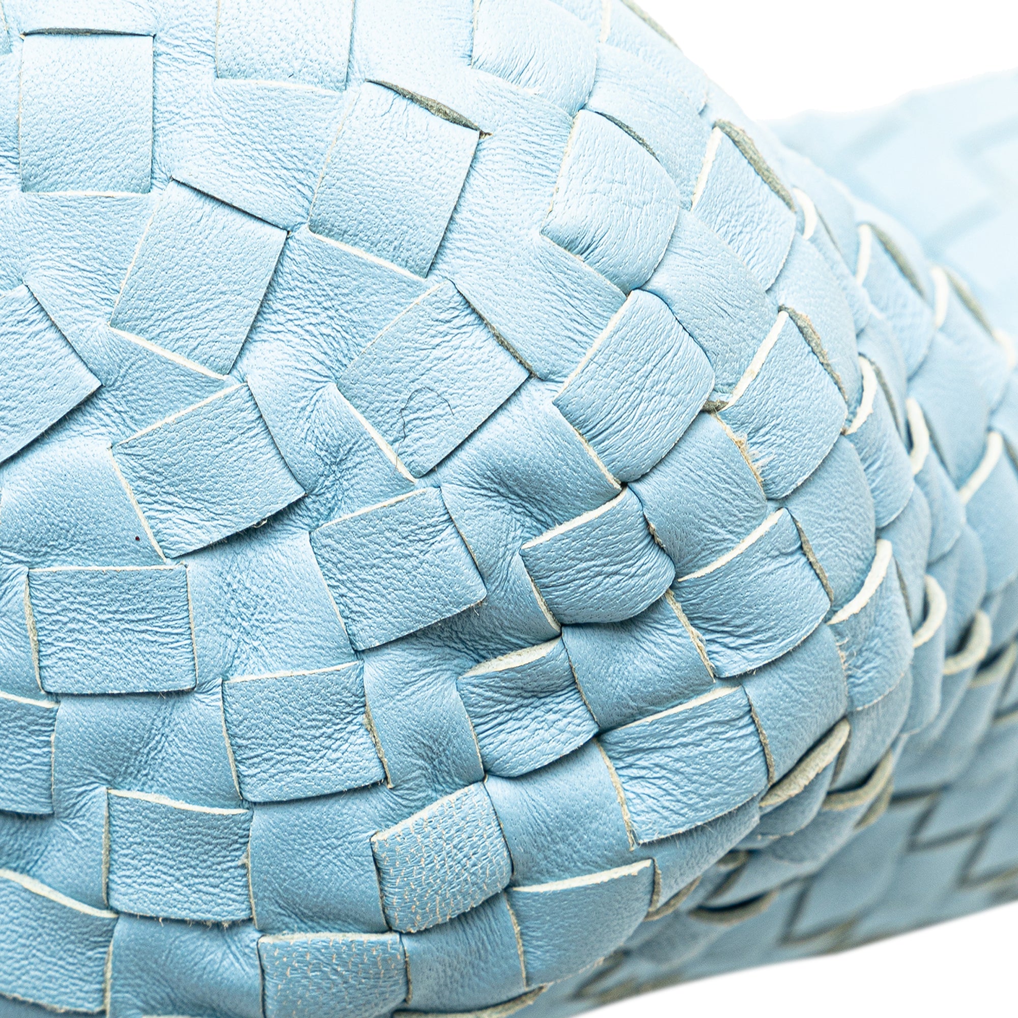 Bottega Veneta | Pre-Owned Nappa Intrecciato Bucket Bag | Blue/Light Blue