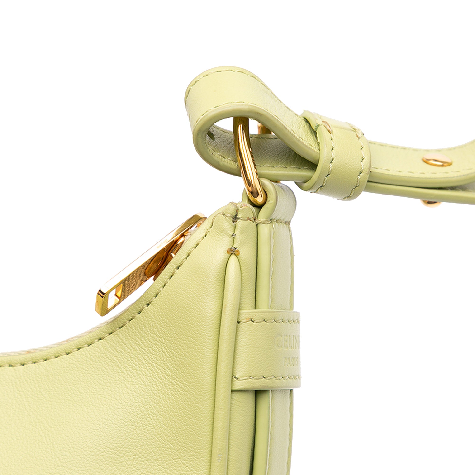 Celine | Pre-Owned Mini Smooth Calfskin Ava Shoulder Bag | Green/Olive Green