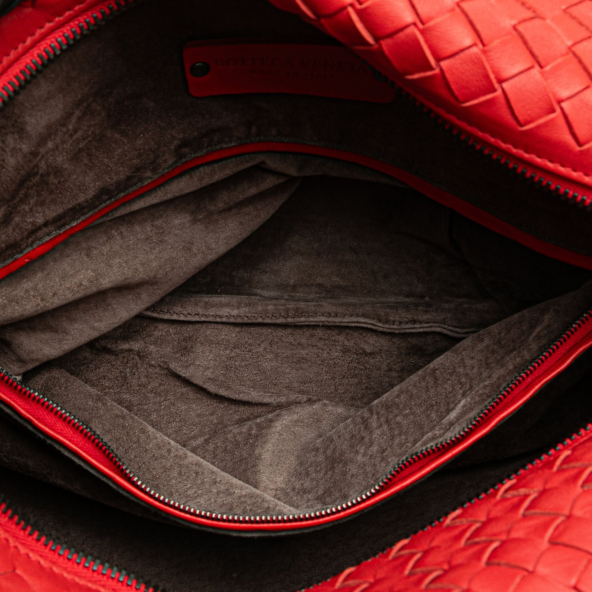 Bottega Veneta | Pre-Owned Nappa Intrecciato Brick Tote | Red
