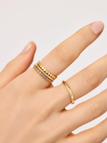 14K Gold Plated Cubic Zirconia Statement Paired Sets Rings For Women Ana Luisa Brinkley