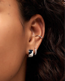 Eden Hoop Earrings | Rhodium on Brass