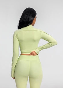 Drawstring Crop Top | Cool Matcha