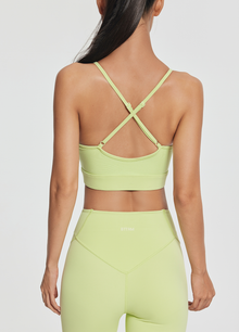 Seamless Crossback Bra | Cool Matcha