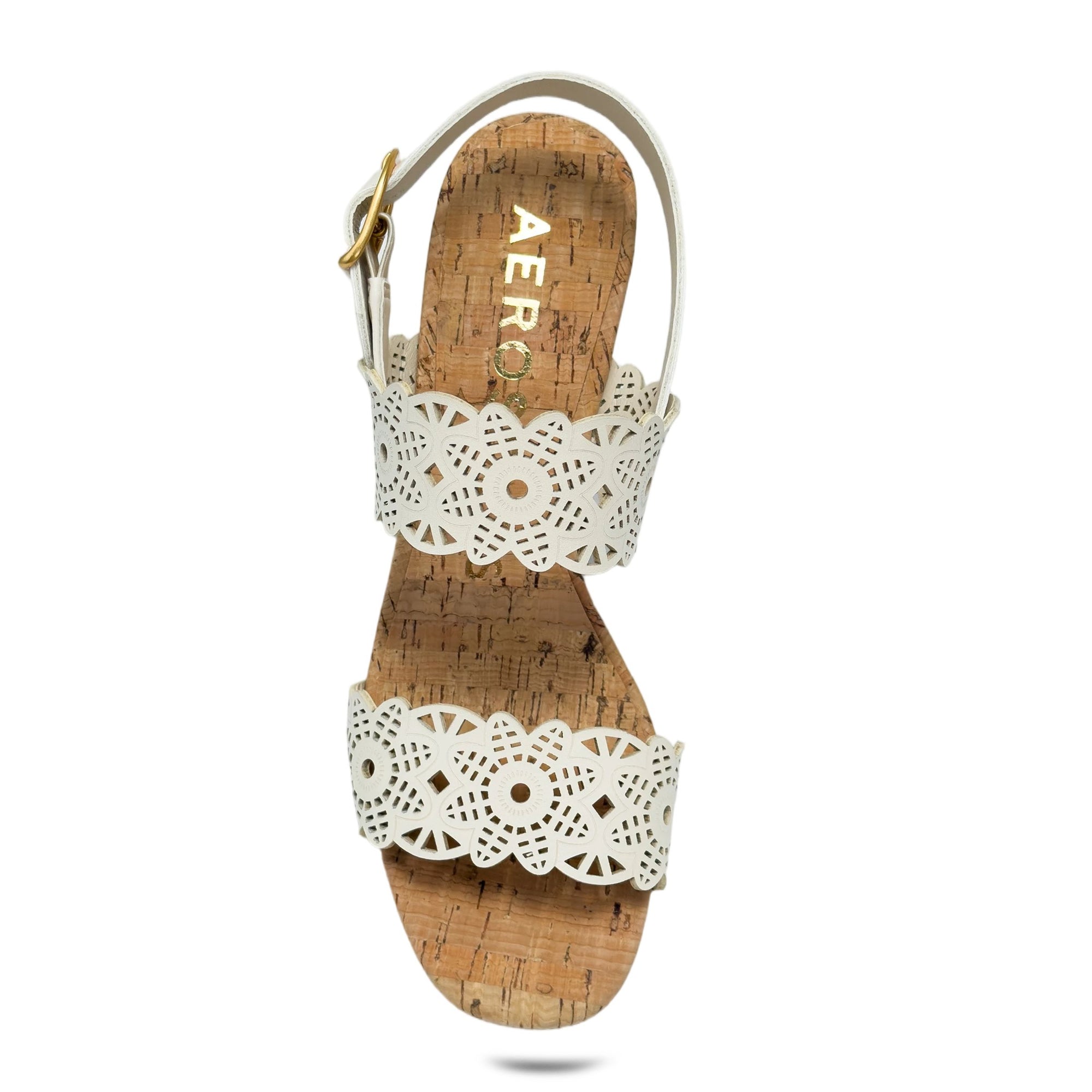Glen Sandal Heel | Eggnog Perf Faux Nappa