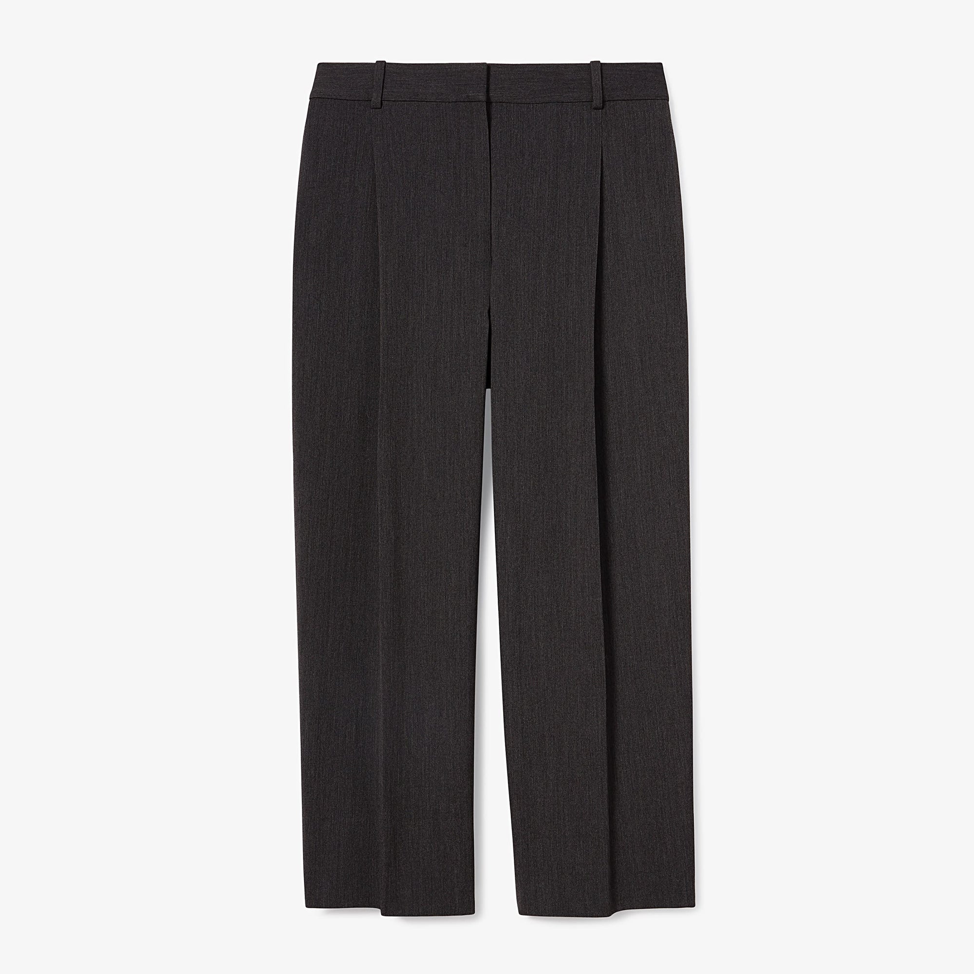 Packshot image of a woman standing wearing the Isadora pant in charcoal | Still | Exclude