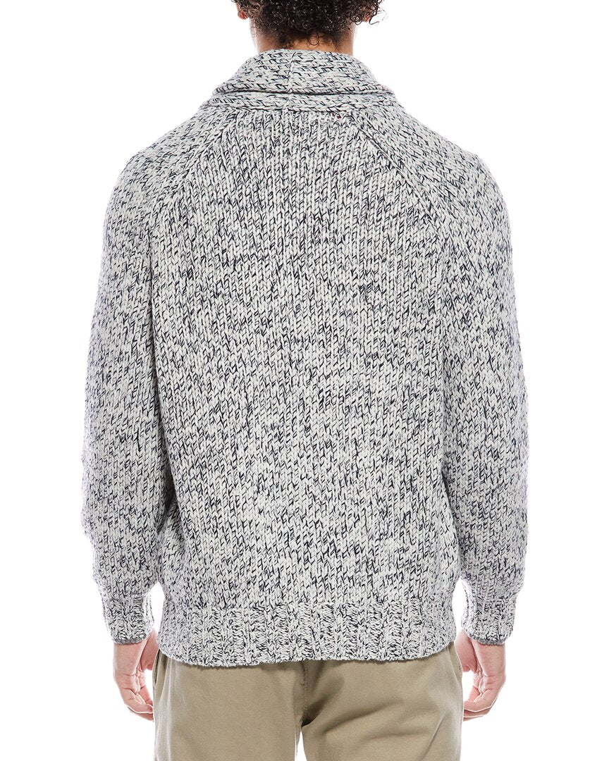Brunello Cucinelli | Mens | Wool, Cashmere, & Silk-Blend Shawl Collar Cardigan | Multi